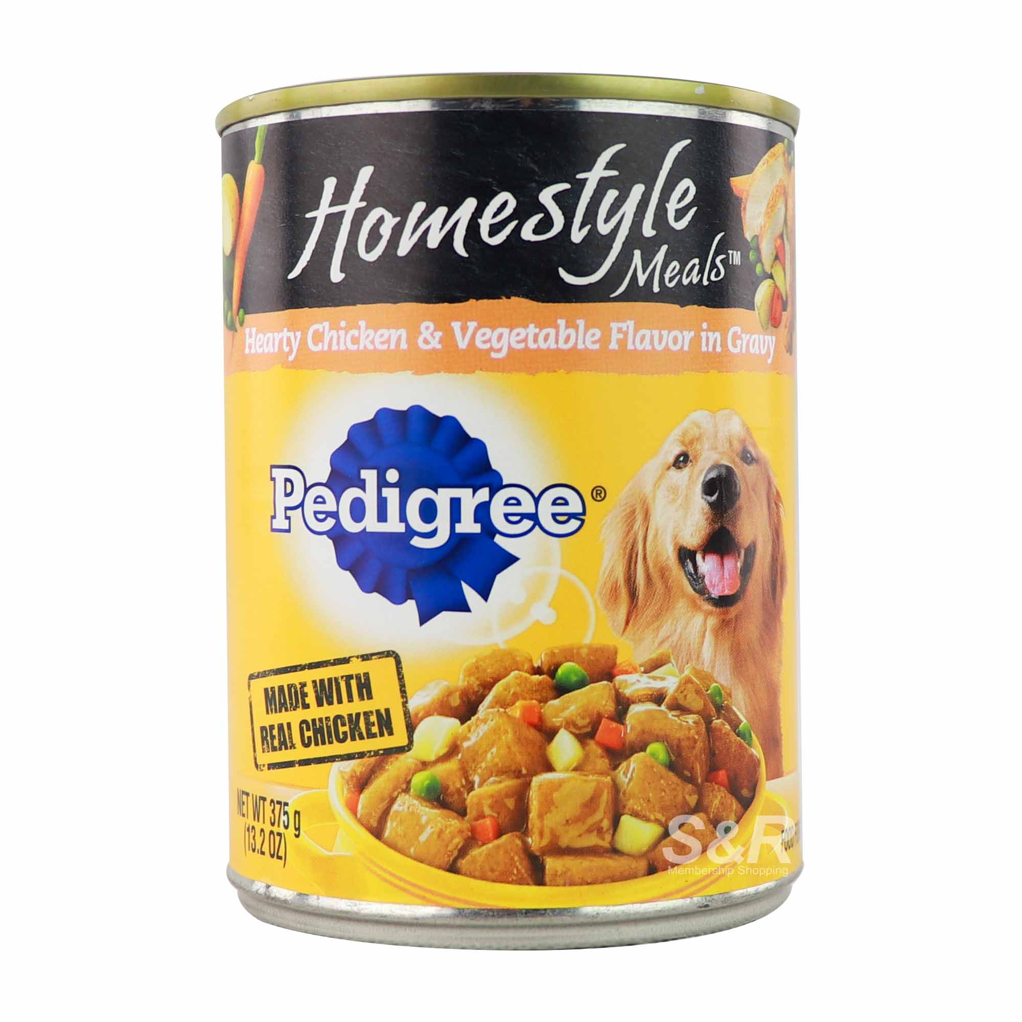 Pedigree Homestyle Meals Hearty Chicken and Vegetable Flavor in Gravy Adult Wet Dog Food 375g